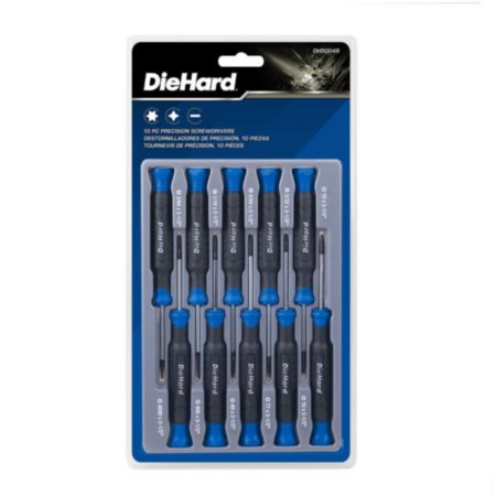 DieHard 10-Piece Precision Screwdriver Set with Finger Control Caps DH ...