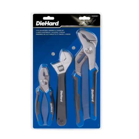 Load image into Gallery viewer, DieHard 3-Piece Automotive Wrench &amp; Pliers Set with Comfort Grip Handles DH50087
