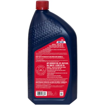 Load image into Gallery viewer, ARGOS 5W30 Conventional High Mileage Motor Oil - AR660
