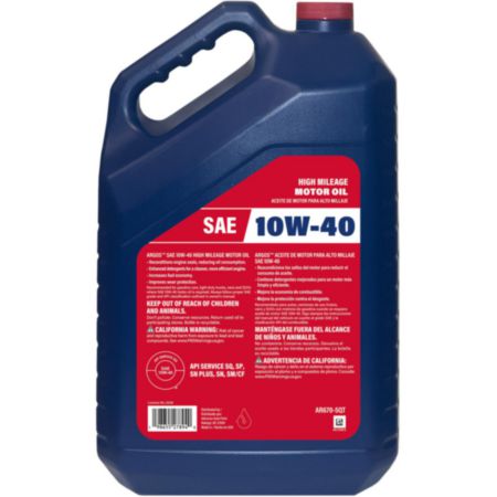 Load image into Gallery viewer, ARGOS 10W40 Conventional High Mileage Motor Oil, 5 quart bottle - AR670-5QT
