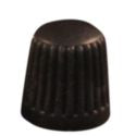 Tire Valve Cap - Black Plastic Dome Cap