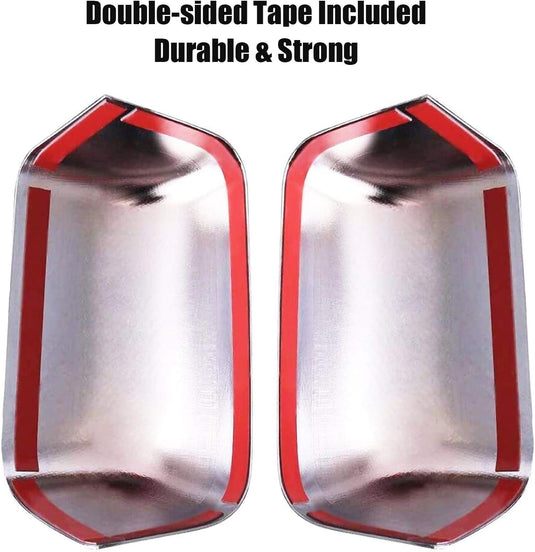 Super Duty Chrome Plated Mirror Covers Ultra Durable Top Half for 2008-2016 Ford F250 F350 F450（2 Pcs）