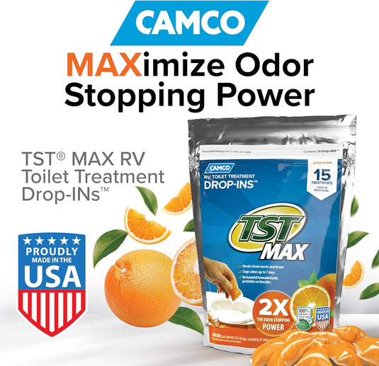 Camco TST MAX Camper / RV Toilet Treatment Drop-INs - 41189