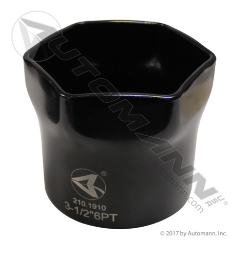 Axle nut socket 3-1/2 inch 6 point wrench