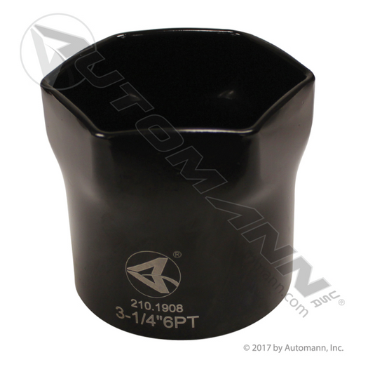Axle nut socket 3-1/4 inch 6 point wrench