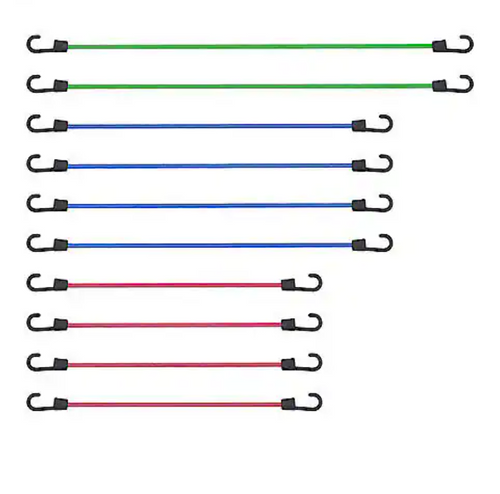 AutoCraft brand 10 piece bungee cord set with 3 lengths