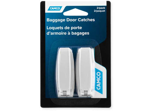 Camco White RV Baggage Door Catch - 44173