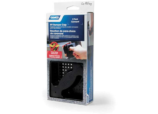 Camco No Insect RV Bumper Cap | Features Vent Holes - (2 PACK) - 40325