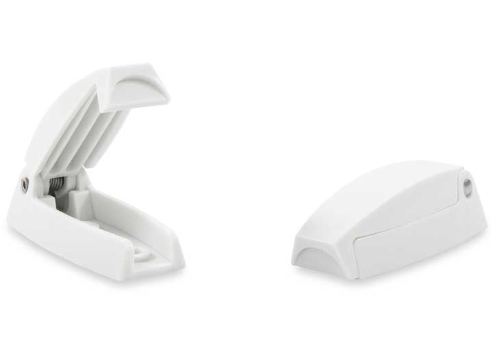 Load image into Gallery viewer, Camco White RV Baggage Door Catch - 44173
