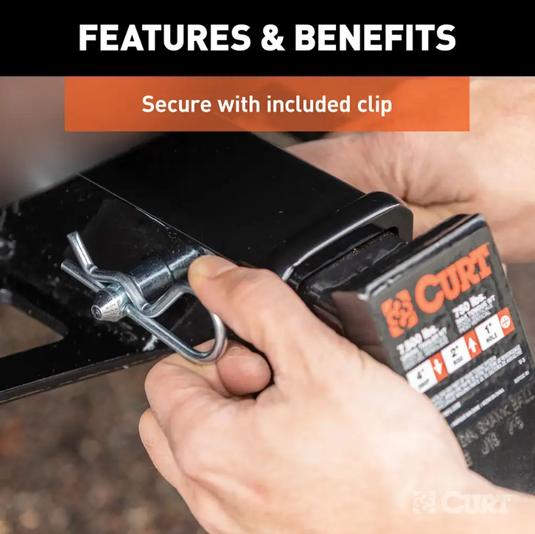 Curt 5/8" hitch pin to hold your hitch to your vehicle with a 2' or 2-1/2" shank.