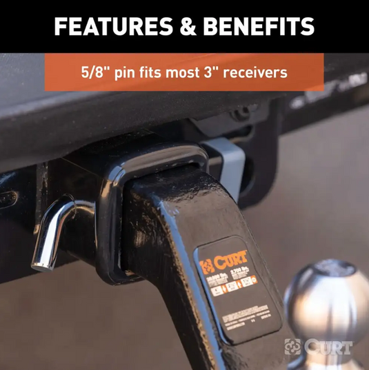 Curt locking hitch pin featuring a 5/8