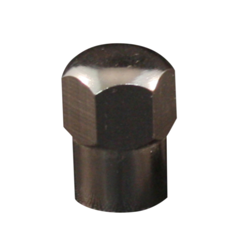 Chrome plated brass tire valve cap made by Milton