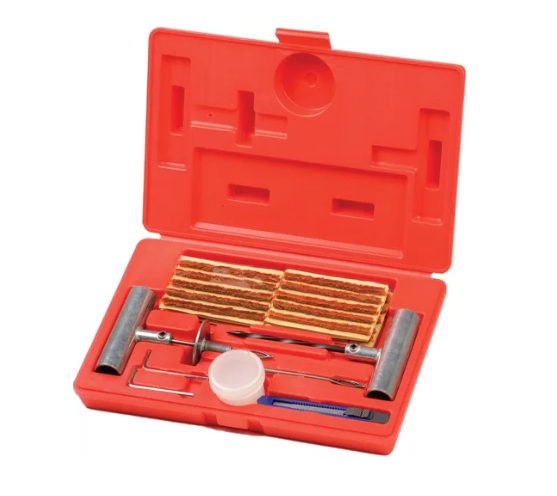 Load image into Gallery viewer, XtraSeal Tire repair kit with heavy duty metal T-handles, 50- 4&quot; strings, lube jar, and razor knife good for use in your off road, ATV, and UTV vehicles
